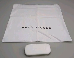 Marc Jacobs White Drawstring Dust Bag 20" x 17.5" & Sunglasses Case 2pc Lot - Picture 1 of 6