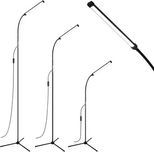 LED Floor Lamp Dimmable,Adjustable Black Reading Floor Lamp mit Gooseneck,Tripo - Picture 1 of 8