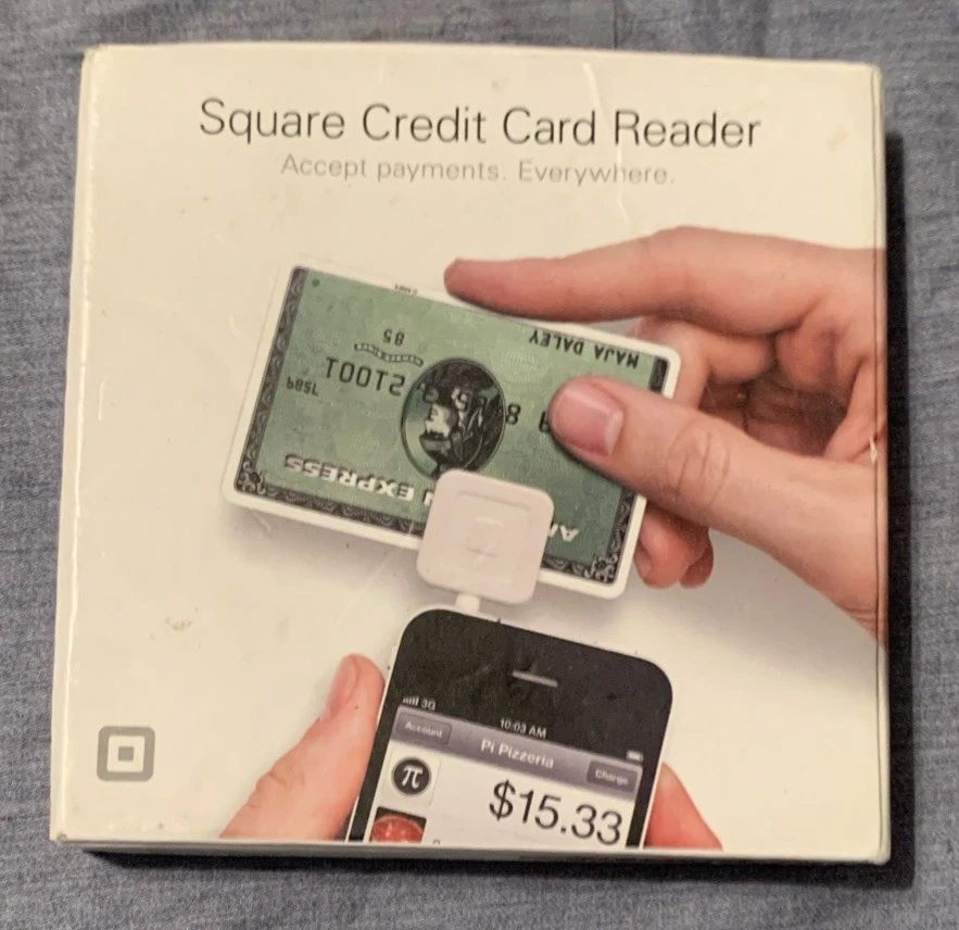 RARE Square Credit Card Reader Black for iPhone iPad and Android New - Image 1 of 3