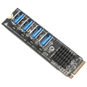 M.2 To Pcie Expansion Card Pcie 4 Ports Strong Anti Interference Stable Tr AM - Afbeelding 1 van 22