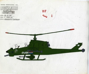 Original Farbmodell Cel of Dragonfly Copter XHI von GI Joe (1984) - Bild 1 von 3