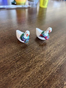 Hallmark Merry Miniatures Set Keramik Gänse - Bild 1 von 3