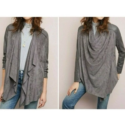 Chaqueta de terciopelo drapeado Anthropologie Blanknyc para mujer XS gris Foto 1 de 4