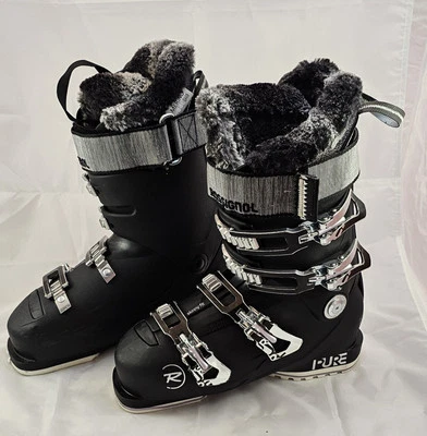 ROSSIGNOL PURE ELITE 70 WOMENSBLACK/SILVER SKI BOOT MONDO 22-23.5 Skinny Fit 7C - Image 1 of 4