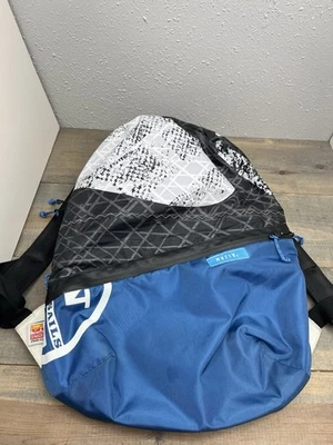 Mafia Bags Backpack Mens Large Upcycled Sail Roll Top Patch Made USA Eco blue - Image 1 of 4