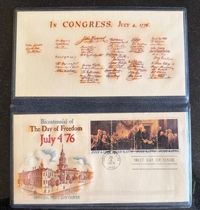 Bicentenario del Día de la Libertad 4 de Julio '76 Primer Día Cubierta - Imagen 1 de 3