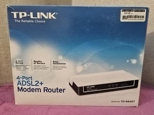 TP-Link TD-8840T 4-Port ADSL2+ Modem Router - Unused - Photo 1/3