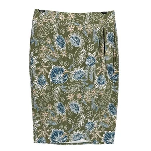 Neu mit Etikett RipSkirt Hawaii La Bohome oliv XS Blumen Wickeloptik knielang 3 Rock Strand - Bild 1 von 12