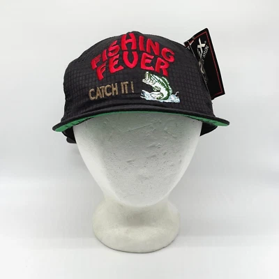 Sombrero de Colección Supplex Pesca Fiebre Correa Nuevo con Etiquetas Deadstock Negro Nylon EE. UU. Foto 1 de 4