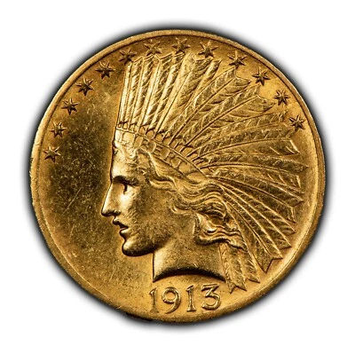 1913 G$10 Indian Head Gold Eagle - Luster - UNC Dets - SKU-G5093 - Image 1 of 4