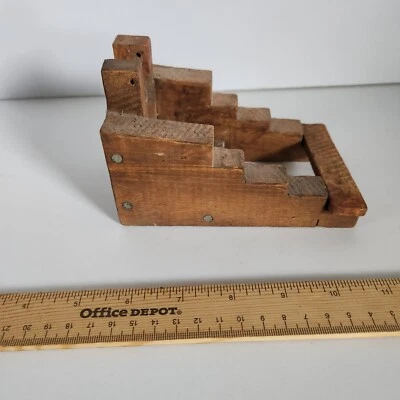 Brinquedo vintage estilo guerra civil base de canhão de madeira - Imagem 1 de 4