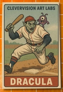 Parody Sports Monster Series 2 Ltd Artist Ed ACEO Collectible Card Dracula - Picture 1 of 1