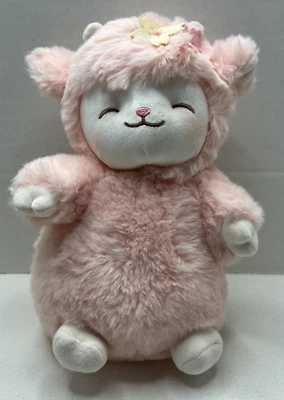 Miniso Pink Blossom Lamb Plush Toy Stuffed Animal Flowers Sheep 10.6" - Image 1 of 4