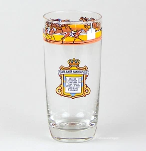 RARE! 1935 Santa Anita Handicap Glass Tumbler, SUPERB! California Sport Arts - Picture 1 of 3
