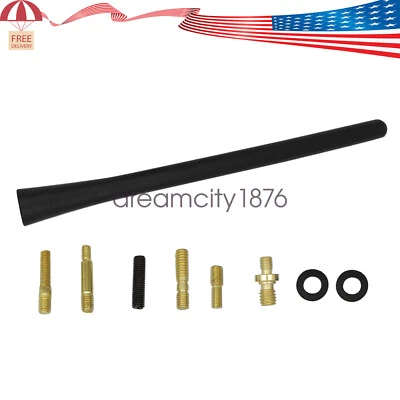 7\" Universal Negro Radio AM/FM Corto Rechoncho Antena Mástil Aéreo Tipo atornillado Foto 1 de 4