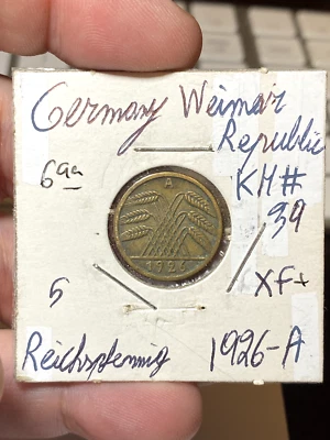 1926 A Germany 5 Reichspfennig - Image 1 of 2