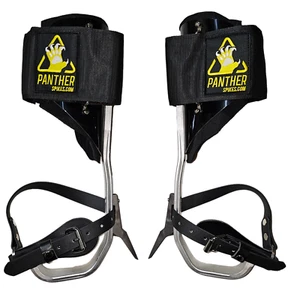Panther Spikes Aluminum - Black - Long Spike - Leather Strap - Bag Included - Picture 1 of 6