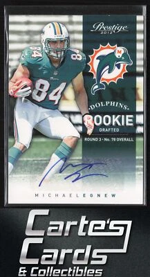 Michael Egnew 2012 Panini Prestige #266 Rookie Autographs Miami Dolphins 106/899 - Image 1 of 2
