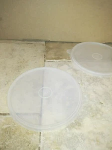 Tupperware Replacement Lid 227 C Clear/White 6 1/4" across - Picture 1 of 3