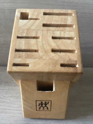 ZWILLING J.A. HENCKELS Wood Knife Block~10 Slot~Birch Kitchen Storage - Image 1 of 4