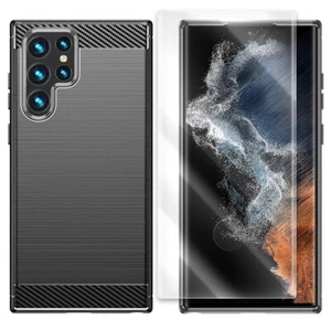 Coque souple de protection écran en verre trempé pour Samsung Galaxy S22 Ultra S908U - Photo 1 sur 1