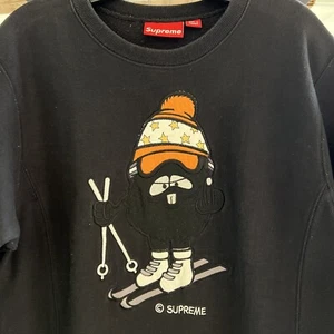 Pre Owned 2002 Vintage Supreme Camacho Crewneck Large L Black Rare - Picture 1 of 11
