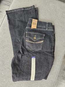 Code Bleu Brigitte Bootcut Jeans Women's Size 10 Slim Stretch Bootcut Short Blk - Picture 1 of 9