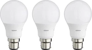 Osram GLS LED 9W 60W B22 BC Bayonet Cap 2700k Warm White Frosted Bulbs 3 Pack - Picture 1 of 5