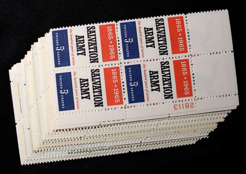 US STAMPS PLATE BLOCKS **FANTASTIC** Collection of 20 Vintage 5c Mint NH GRP047 - Image 1 of 1