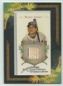 2008 Topps Allen & Ginter Relics Bat #AGR-BA Bobby Abreu New York Yankees - Bild 1 von 1