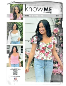 Misses Lined Tops 3 Styles 8-10-12-14-16 Know Me by Mimi G Sewing Pattern ME2019 - Picture 1 of 4