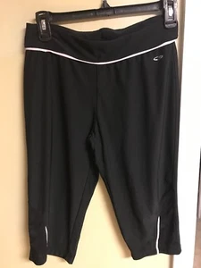 Youth Champion Cold Gear Compression Black Cropped Base Layer Tights Pants XL - Picture 1 of 5