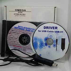 Data Acquisition Cable And Software OMEGA UPCB-01 UPCB-02 Windows 2000, 7, 8 - Picture 1 of 10