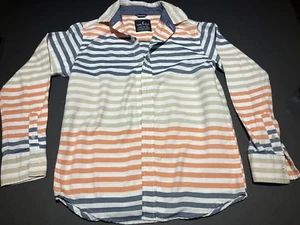 Nautica multicolor striped button down long sleeve collared boys size M/M 10/12 - Picture 1 of 10