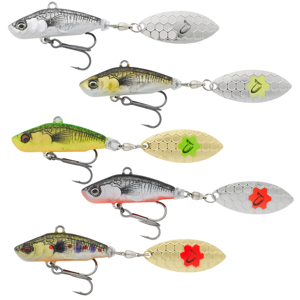 Savage Gear Jig Spinner zum Spinnangeln, 3D Sticklebait Tailspin 8cm 18g, Köder - Bild 1 von 1