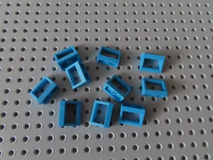 LEGO 10 x Fliese Platte 1x2 mit Griffstange Bügel 2432 dark azur NEU - Bild 1 von 1