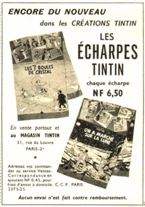 publicité ECHARPES " TINTIN " 1960 ( 1 ) - Imagen 1 de 1