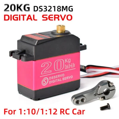 Waterproof Servo 20KG/0.14sec Metal Gear Digital Servo for 1/8 1/10 1/12 RC Car - Image 1 of 4