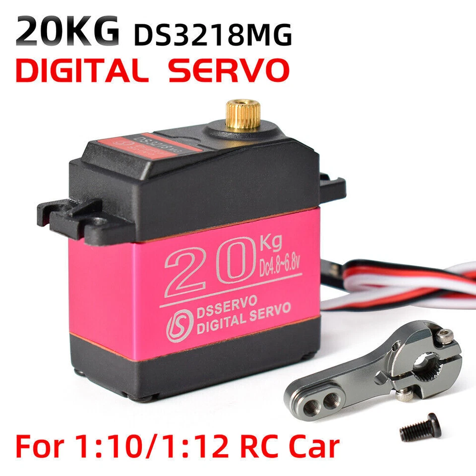 Waterproof Servo 20KG/0.14sec Metal Gear Digital Servo for 1/8 1/10 1/12 RC Car - Image 1 of 4