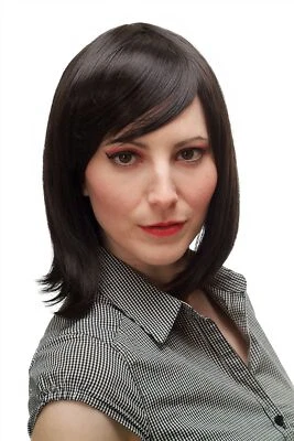 WIG ME UP Peluca TIG ME UP - H2056-4 marrón oscuro corta hasta los hombros lisa gran vértice