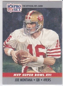 M) 1990 Pro Set Football Trading Card Joe Montana #16 - Picture 1 of 2