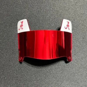 Alabama Crimson Tide - Dark Red Chrome Mini Football Helmet Visor W/ Black Clips - Picture 1 of 2