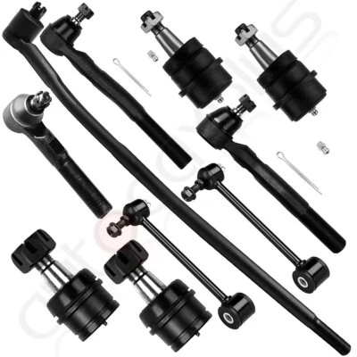 10pcs Front & Rear Drag Link Tie Rod Ends Suspension For 2007-2017 Jeep Wrangler - Image 1 of 4