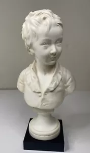 Vintage Houdon französische Büste Skulptur Junge 10,5" groß neoklassizistisch - Bild 1 von 6