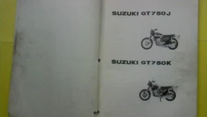 Suzuki GT750 GT 750 J K  incl.  POLICE Motorcycle, FACTORY SPARE PARTS MANUAL - Bild 1 von 8