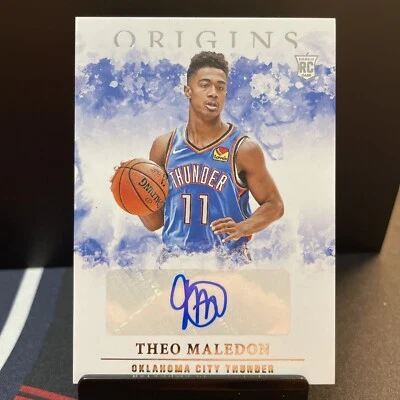 2020-21 Origins THEO MALEDON Rookie Card Auto RC Thunder SSP  Autograph - Image 1 of 4