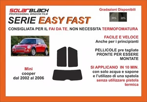 pellicole oscuranti vetri mini cooper dal 02-06 kit poster Easy Fast - Imagen 1 de 1