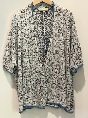 Suéter Sigrid Olsen Mujer M Cárdigan Abierto Contemporáneo Boho Lagenlook Crochet Foto 1 de 4