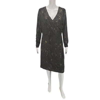 Vestido Isaac Mizrahi Live para mujer Burnout terciopelo fin de semana cena envolvente talla mediana Foto 1 de 4