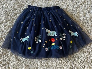 Hanna Andersson Make It Magic Skirt Tulle Embroidered Unicorn 130 US Size 8 - Picture 1 of 3